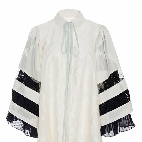 Adam Lippes Dress Silk Cotton Jacquard Mini Sz XS 0 - Picture 2 of 7